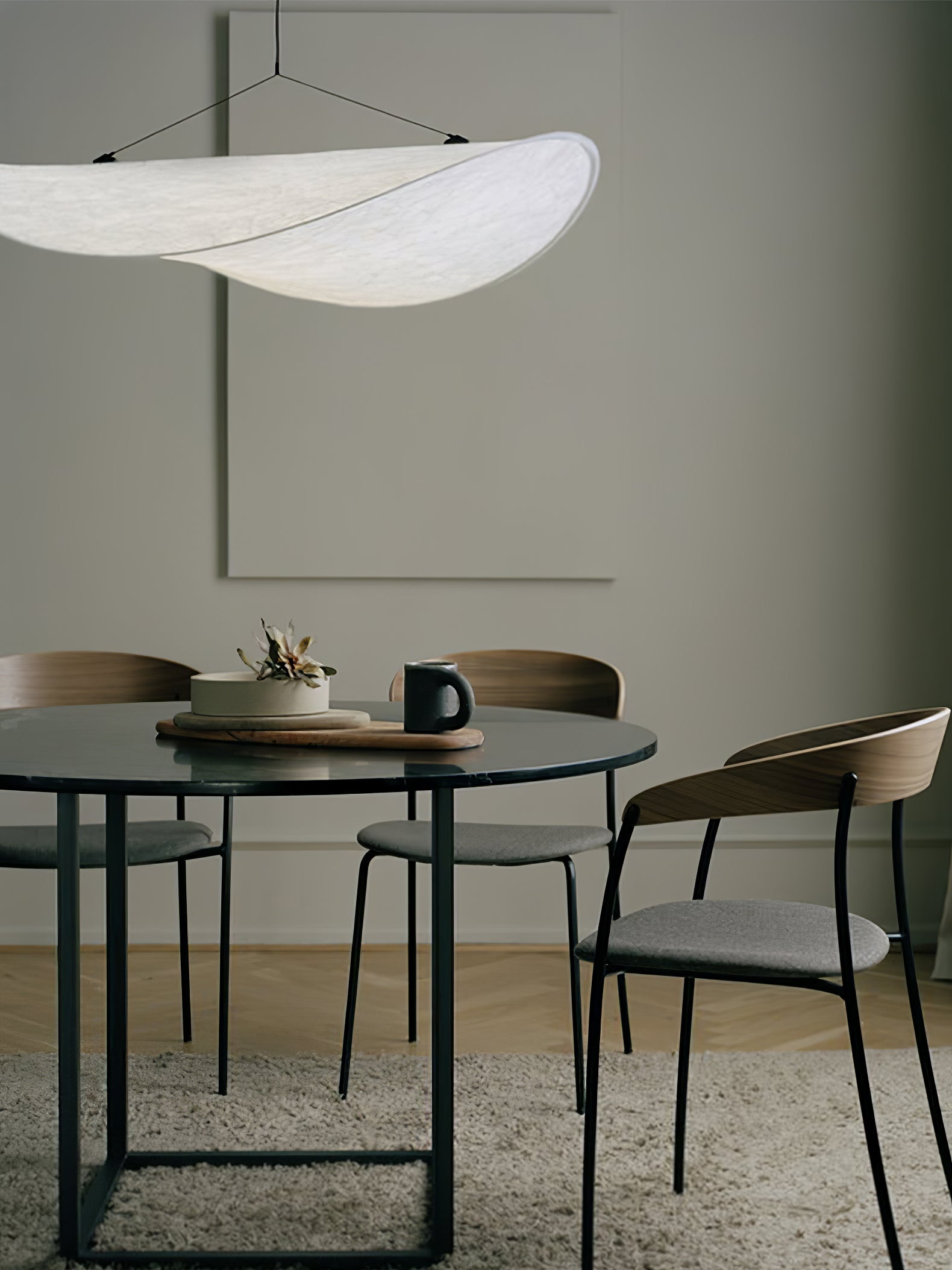 Pendant Light Dupont Paper 23.6 in Ceiling Adjustable Modern Indoor Dining Room Kitchen Lamp | Thomler