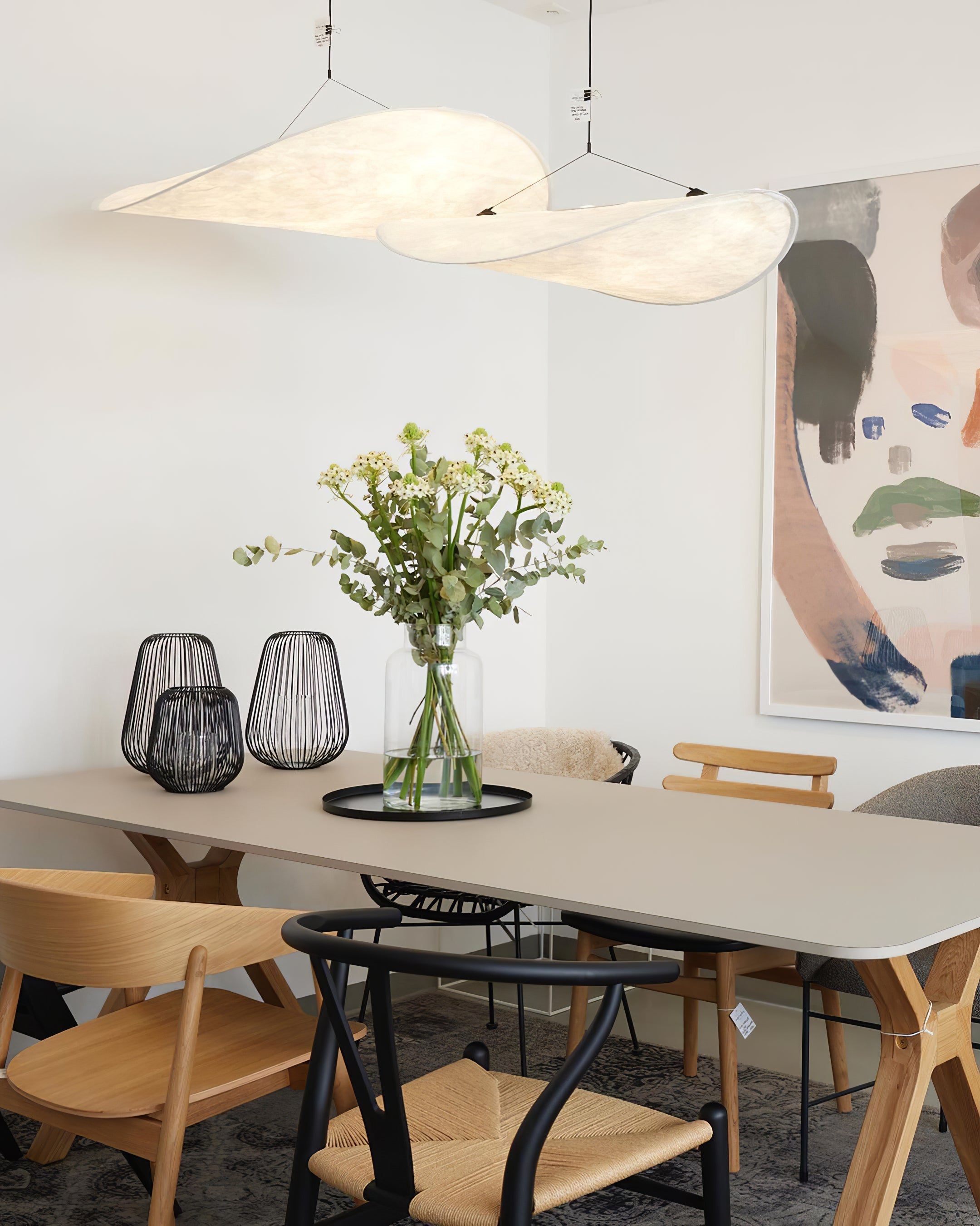 Pendant Light Dupont Paper 23.6 in Ceiling Adjustable Modern Indoor Dining Room Kitchen Lamp | Thomler