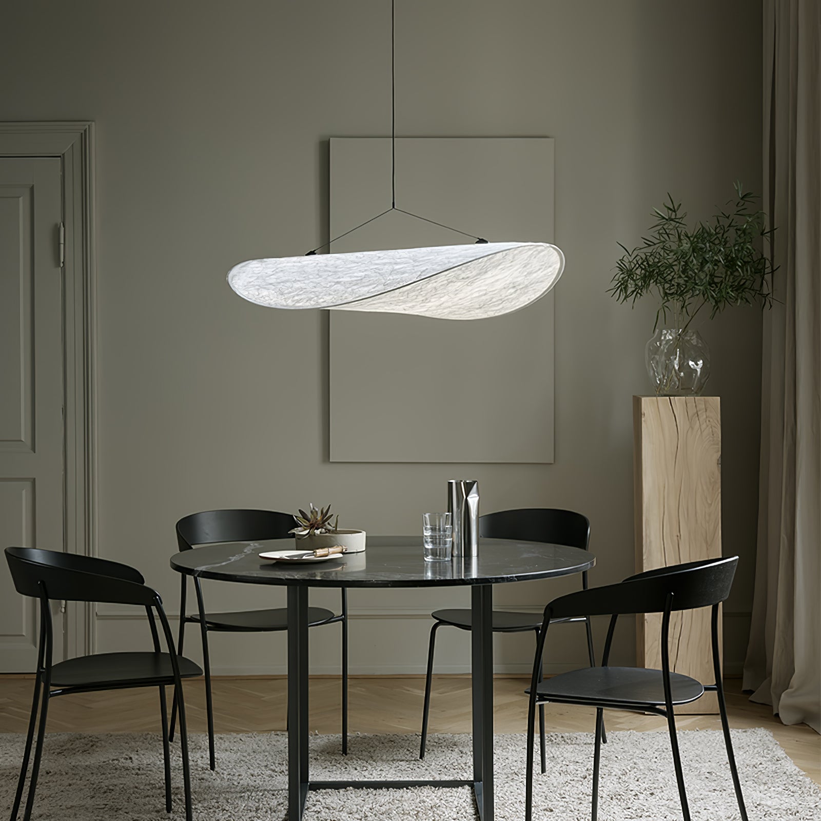 Pendant Light Dupont Paper 23.6 in Ceiling Adjustable Modern Indoor Dining Room Kitchen Lamp | Thomler