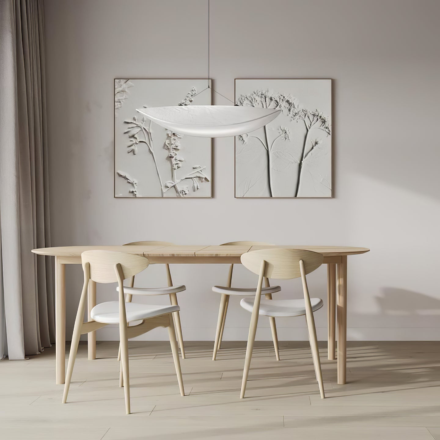 Pendant Light Dupont Paper 23.6 in Ceiling Adjustable Modern Indoor Dining Room Kitchen Lamp | Thomler