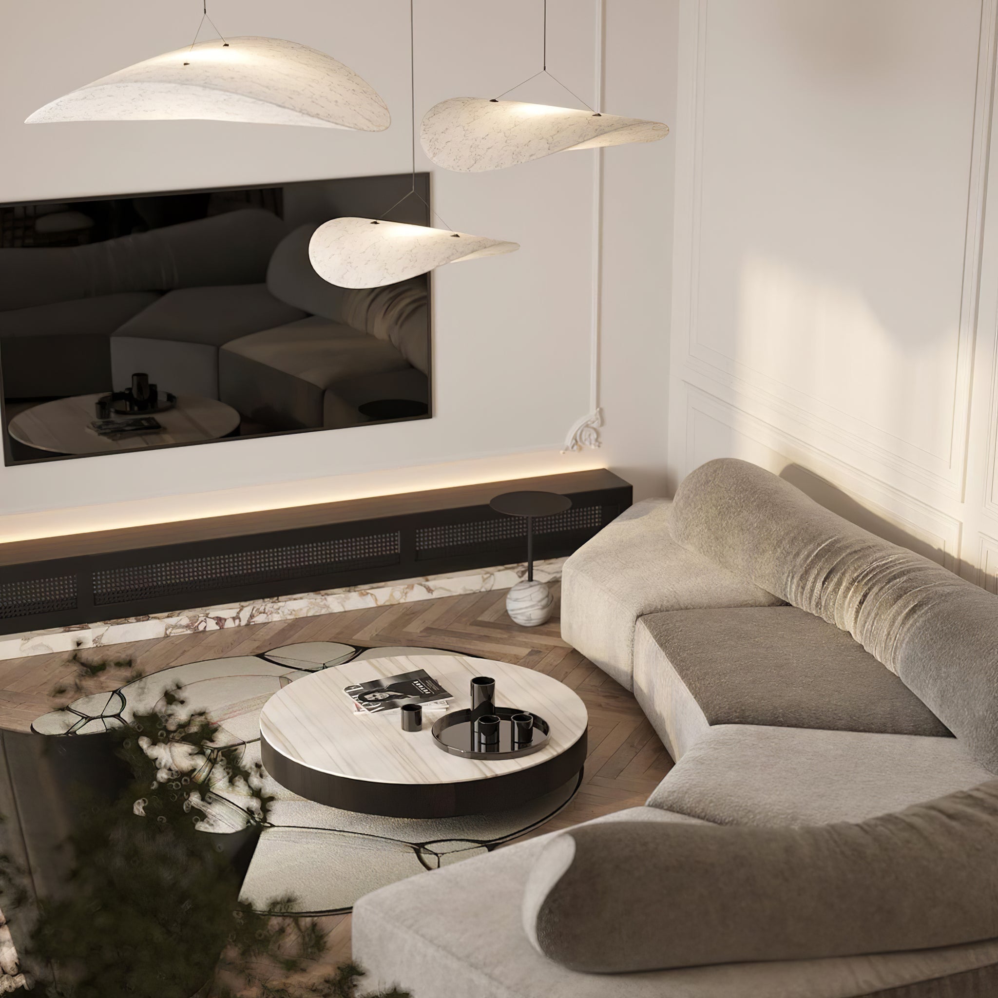 Pendant Light Dupont Paper 23.6 in Ceiling Adjustable Modern Indoor Dining Room Kitchen Lamp | Thomler
