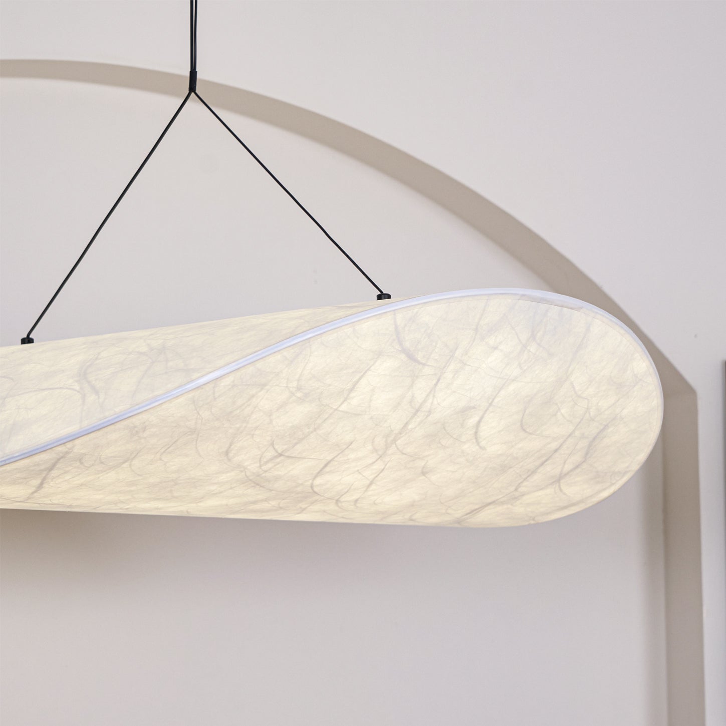 Tense Cloud Pendant Light 31.4 in LED White Ceiling Living Room Dining Modern Hanging Lamp Soft Diffuser Adjustable | Thomler
