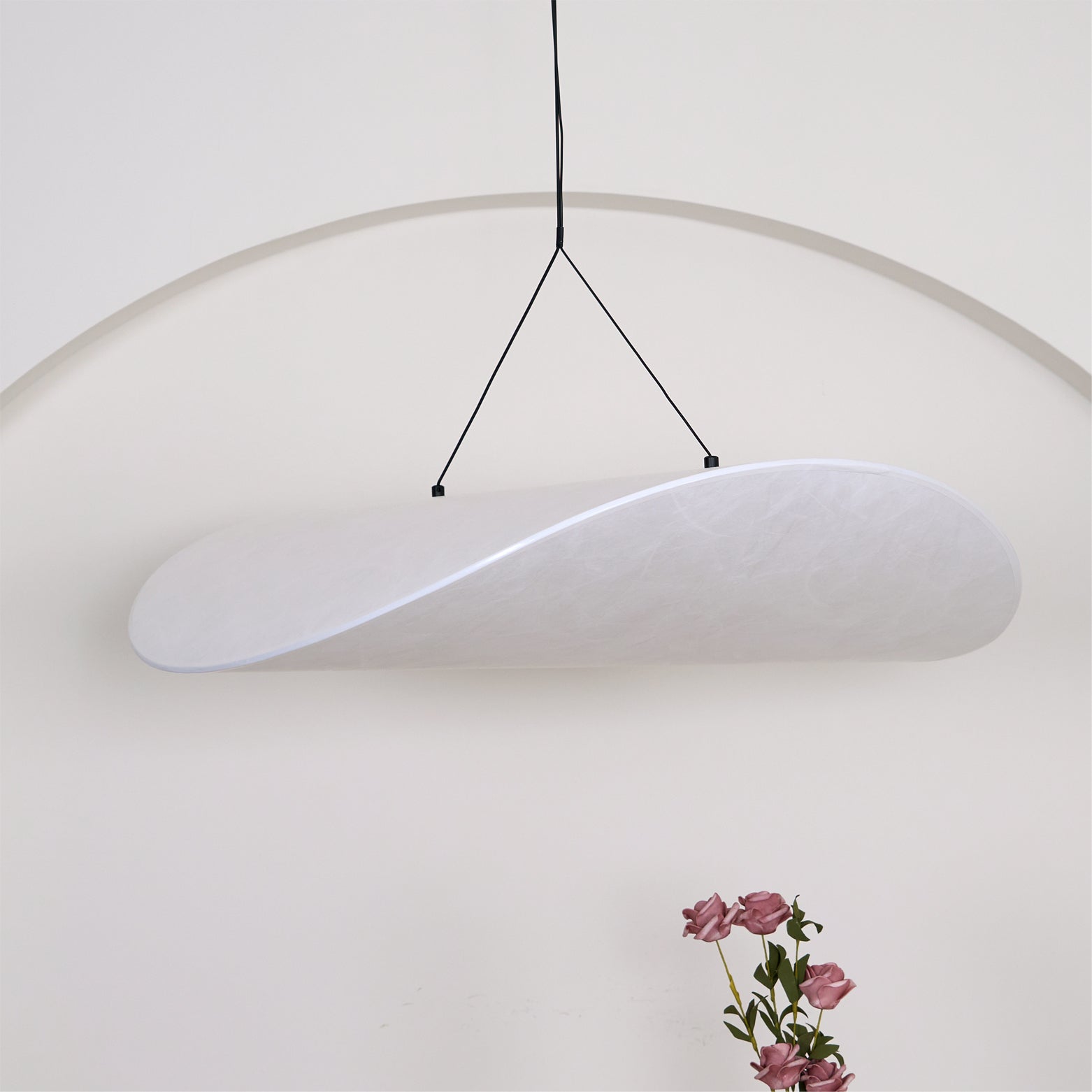 Tense Cloud Pendant Light 31.4 in LED White Ceiling Living Room Dining Modern Hanging Lamp Soft Diffuser Adjustable | Thomler