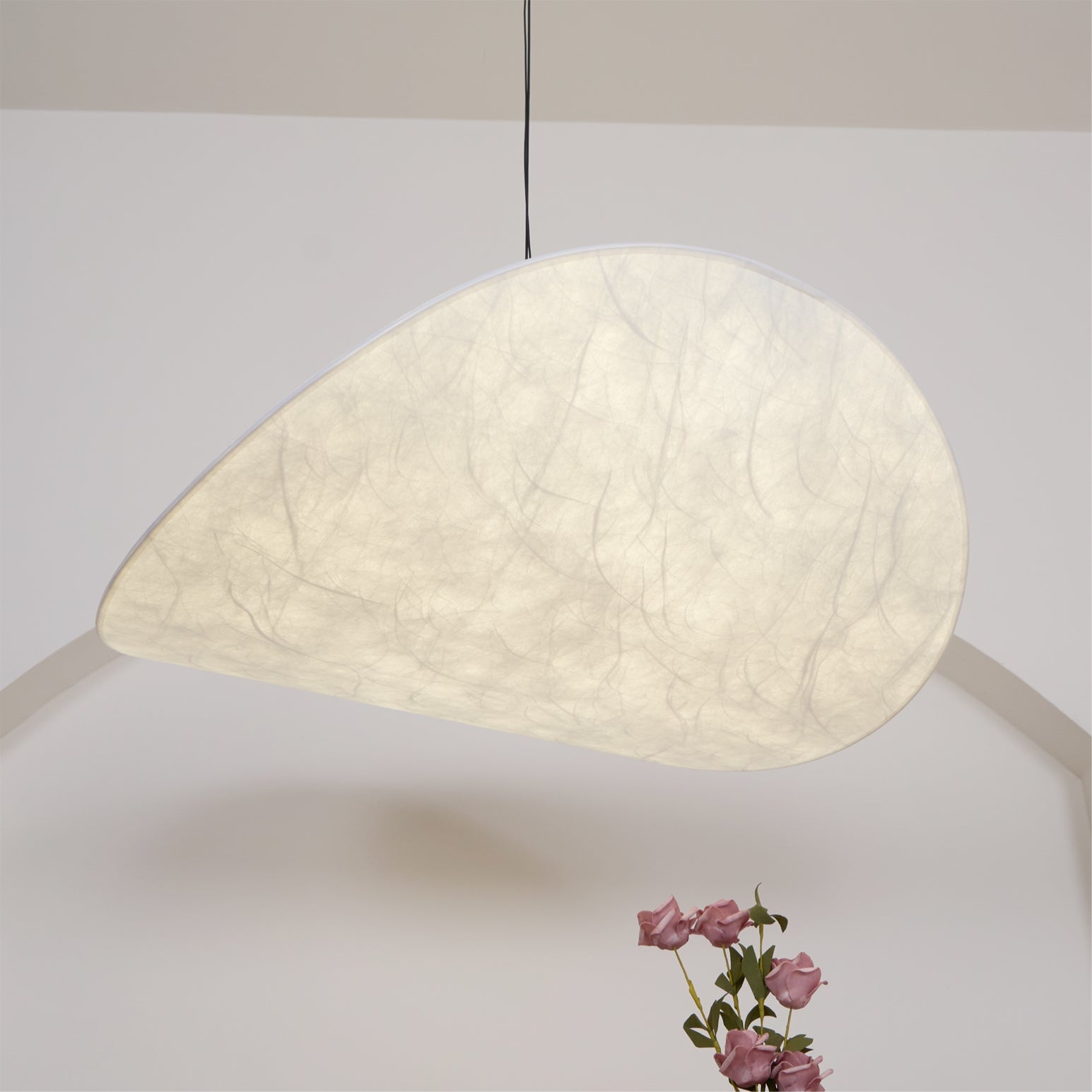 Tense Cloud Pendant Light 31.4 in LED White Ceiling Living Room Dining Modern Hanging Lamp Soft Diffuser Adjustable | Thomler