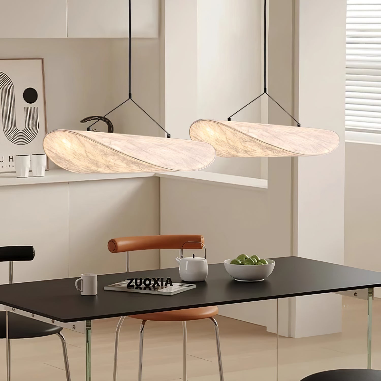 Tense Cloud Pendant Light 31.4 in LED White Ceiling Living Room Dining Modern Hanging Lamp Soft Diffuser Adjustable | Thomler