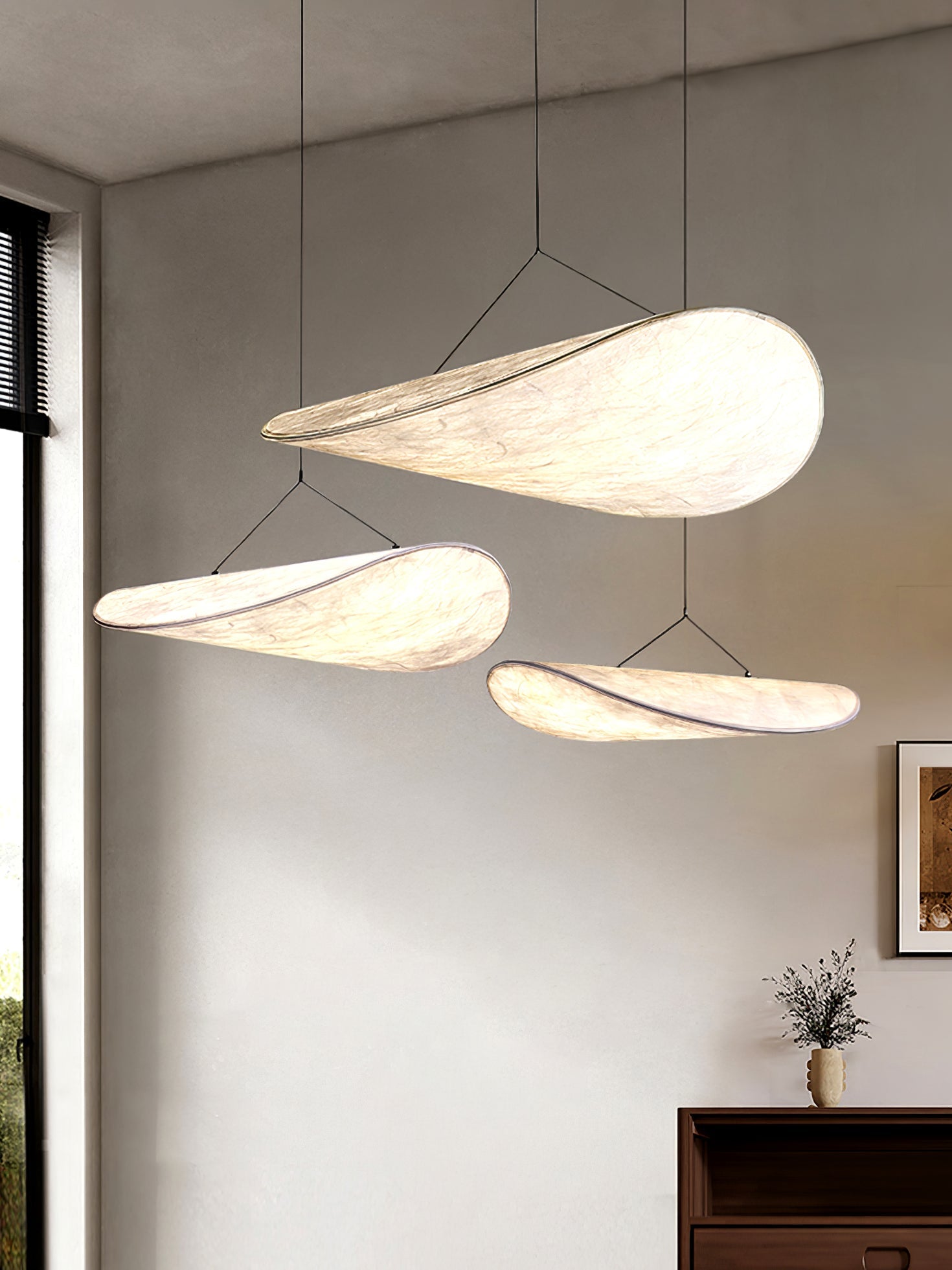 Tense Cloud Pendant Light 31.4 in LED White Ceiling Living Room Dining Modern Hanging Lamp Soft Diffuser Adjustable | Thomler