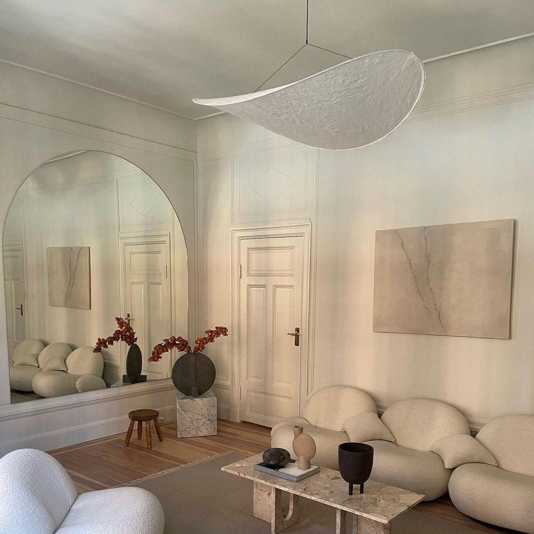 Tense Cloud Pendant Light 31.4 in LED White Ceiling Living Room Dining Modern Hanging Lamp Soft Diffuser Adjustable | Thomler