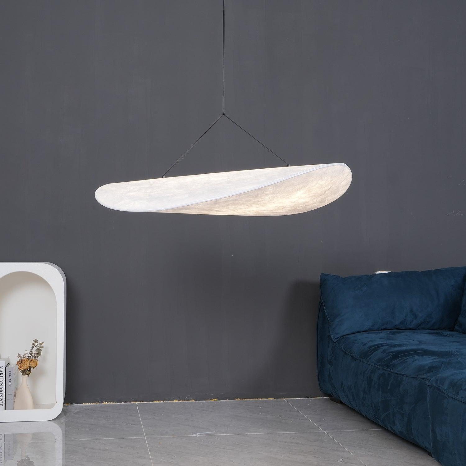 Tense Cloud Pendant Light 31.4 in LED White Ceiling Living Room Dining Modern Hanging Lamp Soft Diffuser Adjustable | Thomler