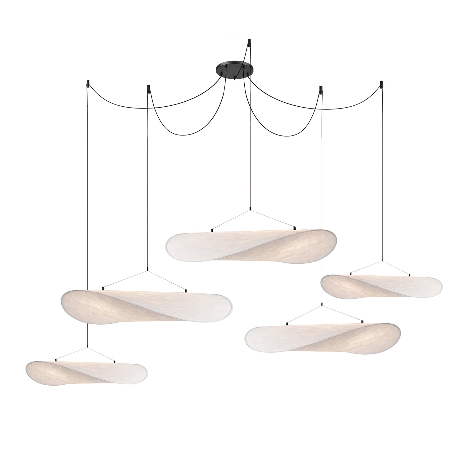 Tense Cloud Pendant Light 31.4 in LED White Ceiling Living Room Dining Modern Hanging Lamp Soft Diffuser Adjustable | Thomler