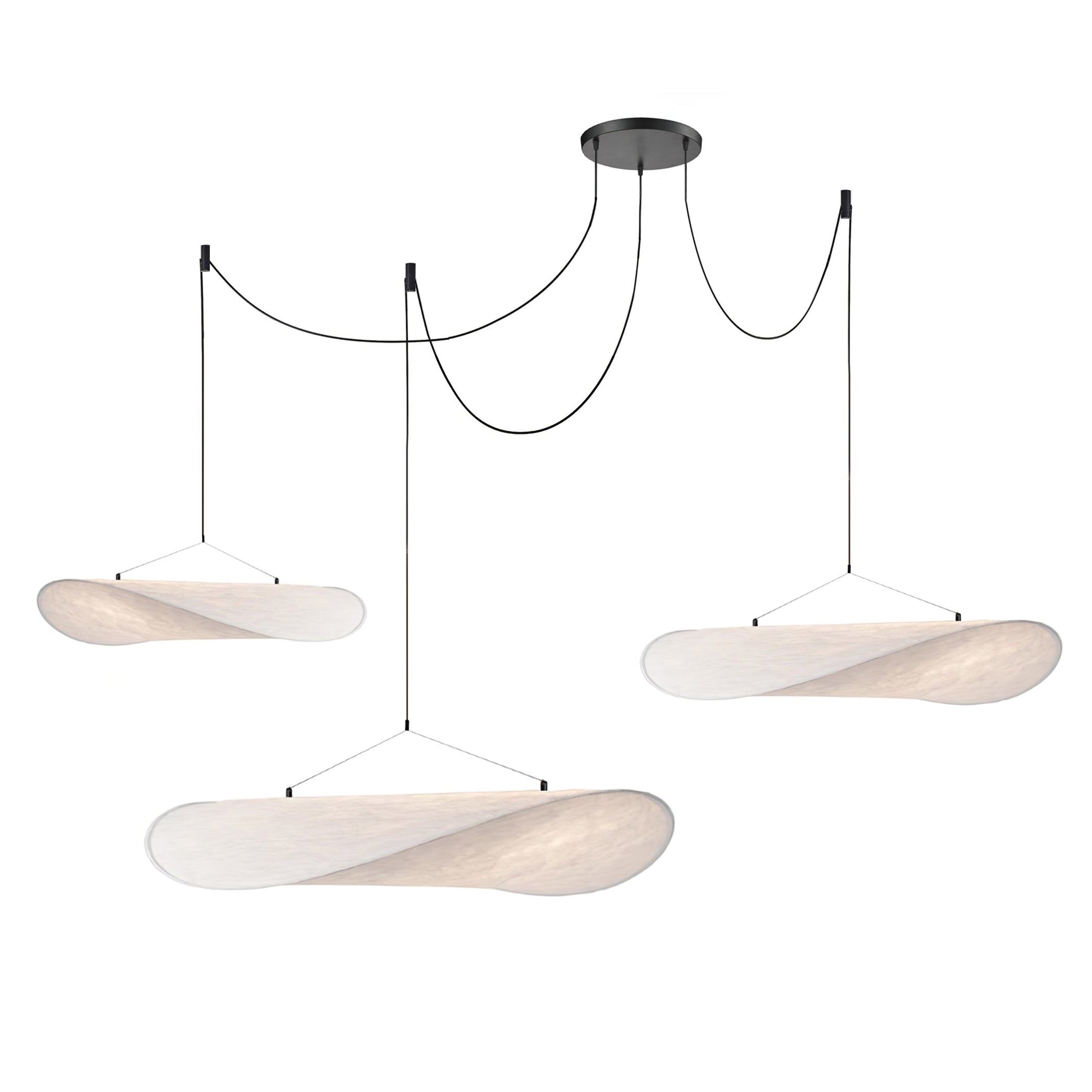 Tense Cloud Pendant Light 31.4 in LED White Ceiling Living Room Dining Modern Hanging Lamp Soft Diffuser Adjustable | Thomler