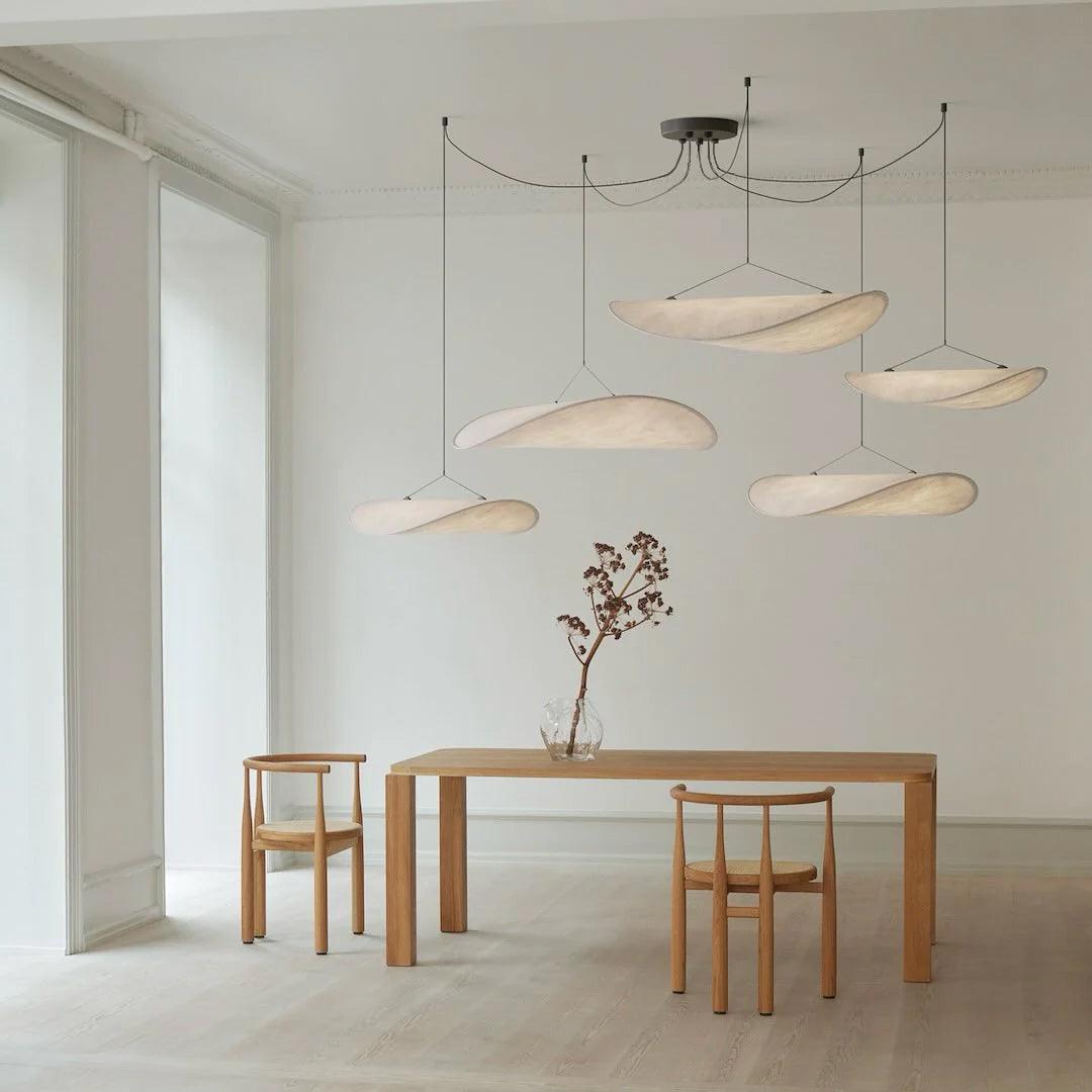 Pendant Light Dupont Paper 23.6 in Adjustable Indoor Ceiling Lamp Modern Dining Room Kitchen Lighting | Thomler