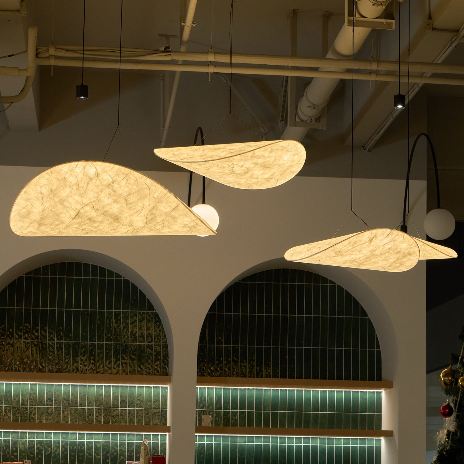 Tense Cloud Pendant Light 31.4 in LED White Ceiling Living Room Dining Modern Hanging Lamp Soft Diffuser Adjustable | Thomler