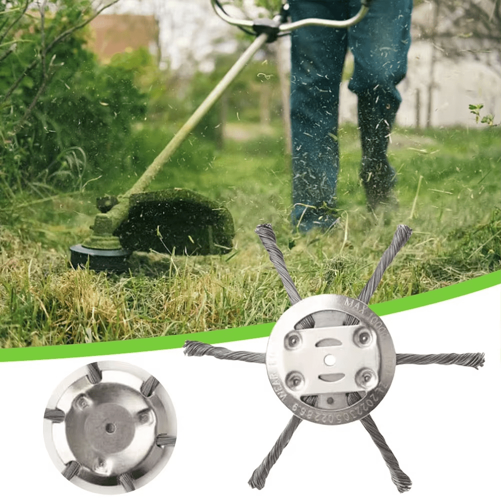 Steel Wire Trimmer Head for Battery String Trimmers – Universal Fit Brush Cutter Attachment for Weeds & Rust | Thomler