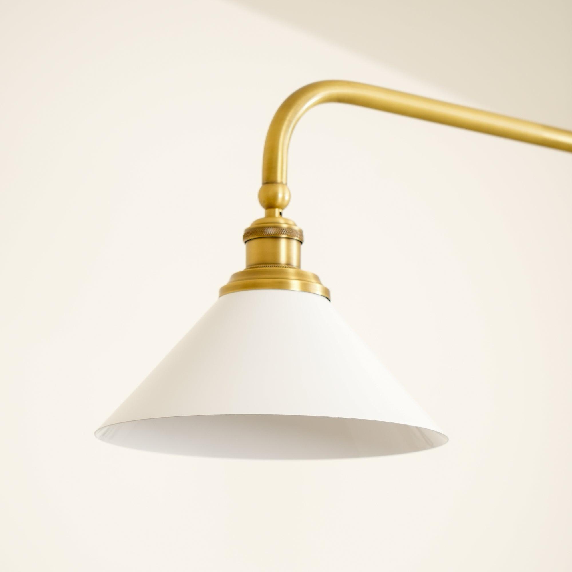 Pendant Light Aluminum Ceramic 40 in Adjustable Dining Table Island Hanging Ceiling Lamp White Modern Minimalist Lighting | Thomler