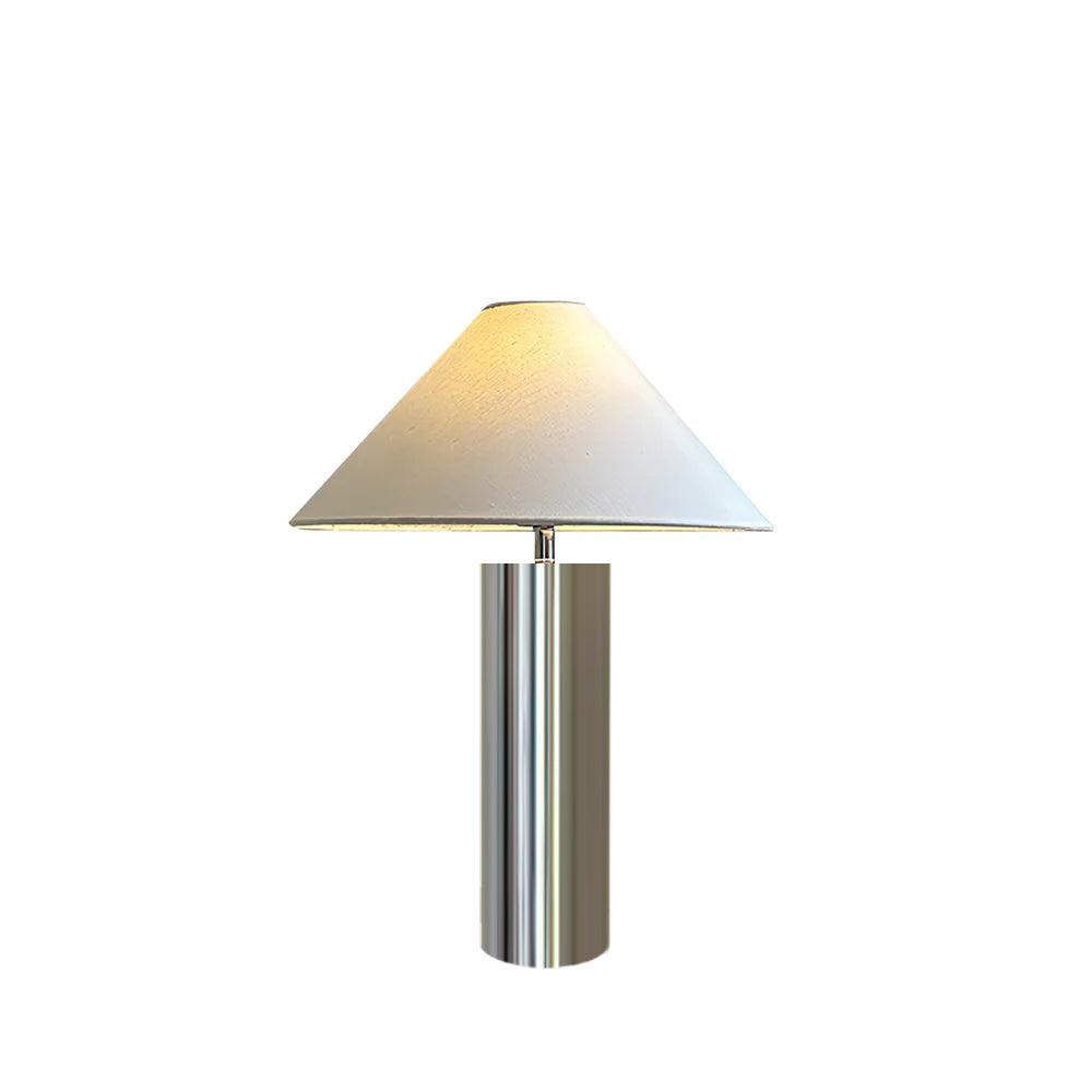 Table Lamp Cloth Iron 15.7 in White Modern Desk Bedroom Nightstand Reading Light | Thomler