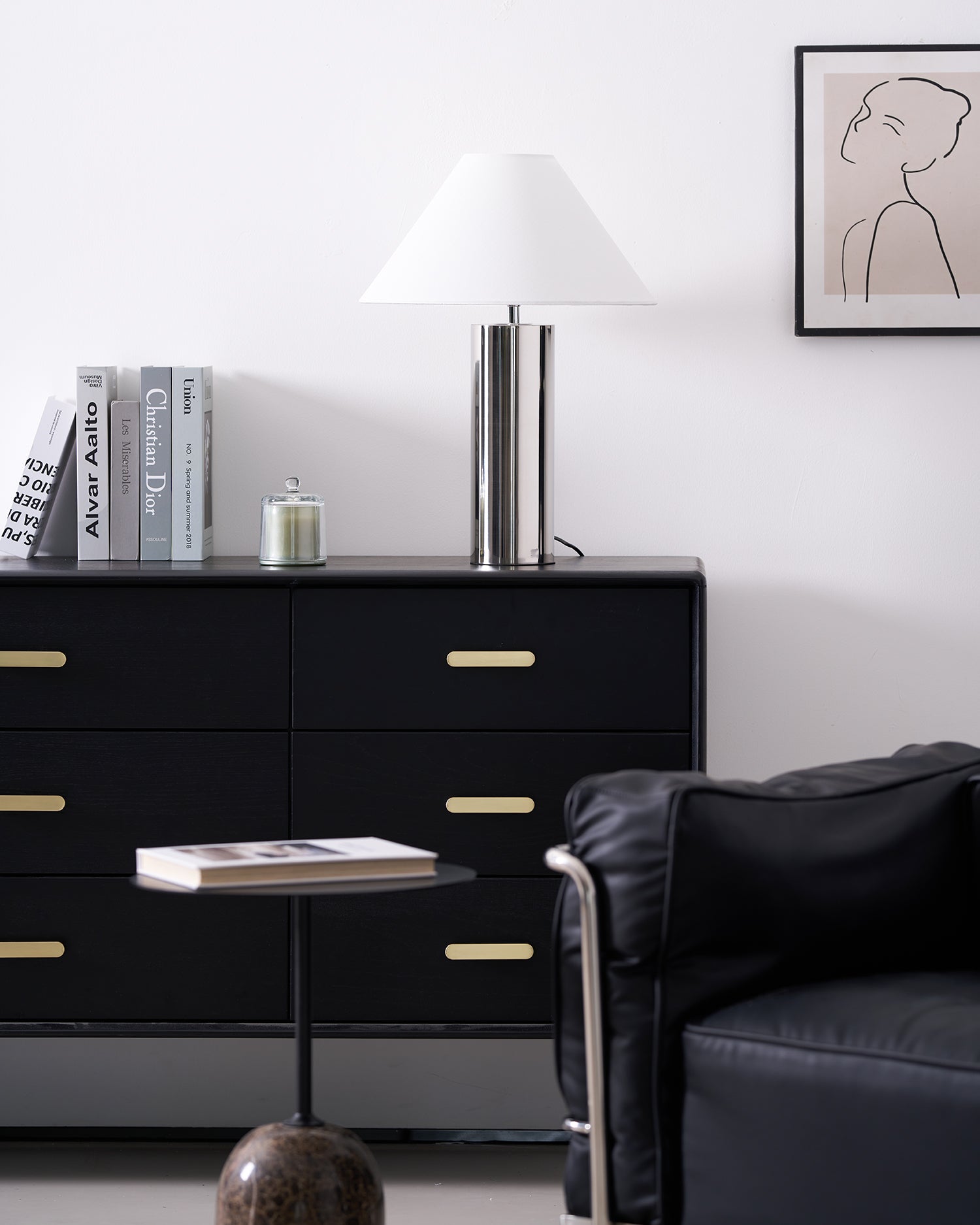 Table Lamp Cloth Iron 15.7 in White Modern Desk Bedroom Nightstand Reading Light | Thomler