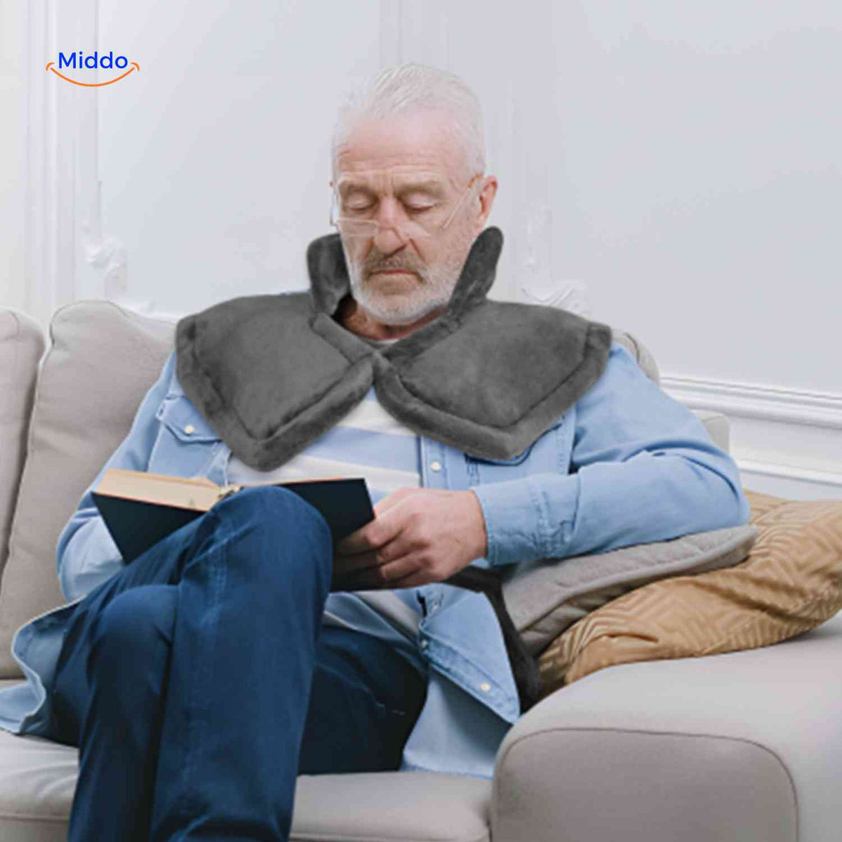 Electric Heating Wrap for Neck, Shoulders & Back – 6 Temperature Settings, Auto Shutoff, Machine Washable | Thomler