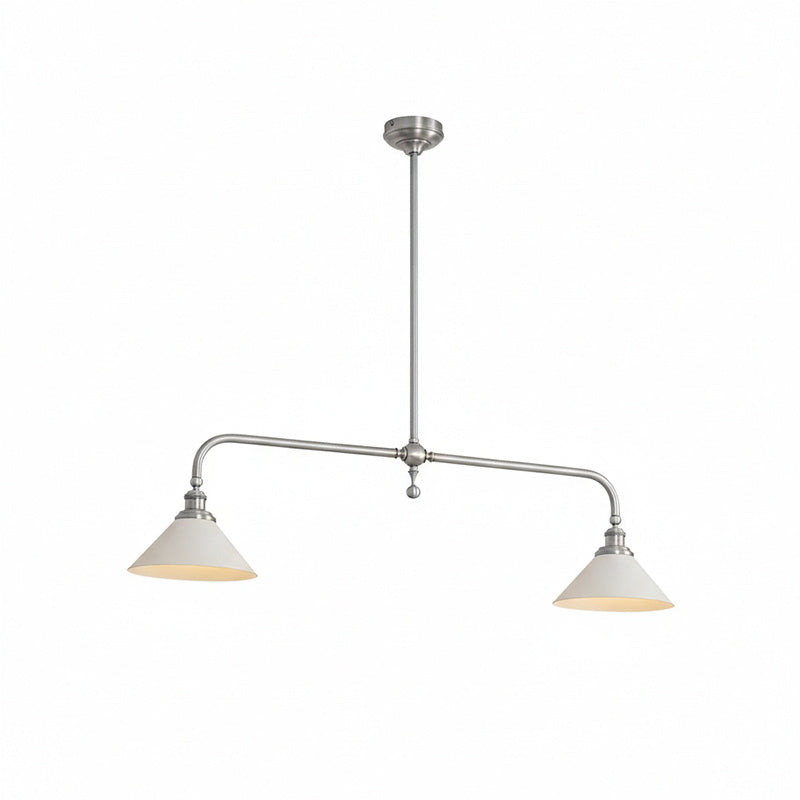 Pendant Light Aluminum Ceramic 40 in Adjustable Dining Table Island Hanging Ceiling Lamp White Modern Minimalist Lighting | Thomler