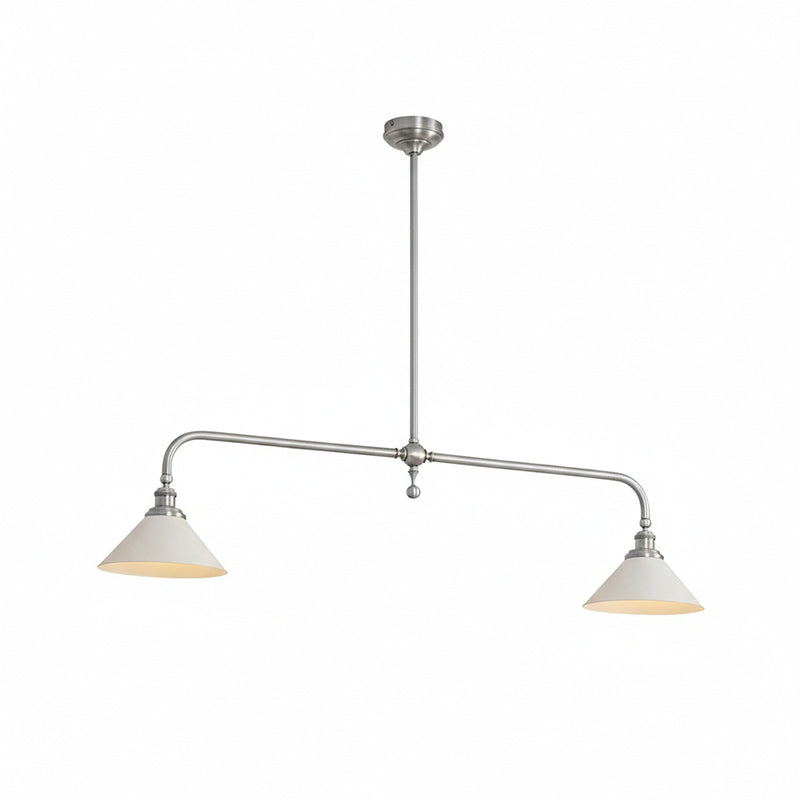Pendant Light Aluminum Ceramic 40 in Adjustable Dining Table Island Hanging Ceiling Lamp White Modern Minimalist Lighting | Thomler