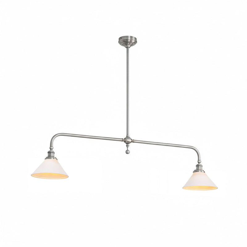 Pendant Light Aluminum Ceramic 40 in Adjustable Dining Table Island Hanging Ceiling Lamp White Modern Minimalist Lighting | Thomler
