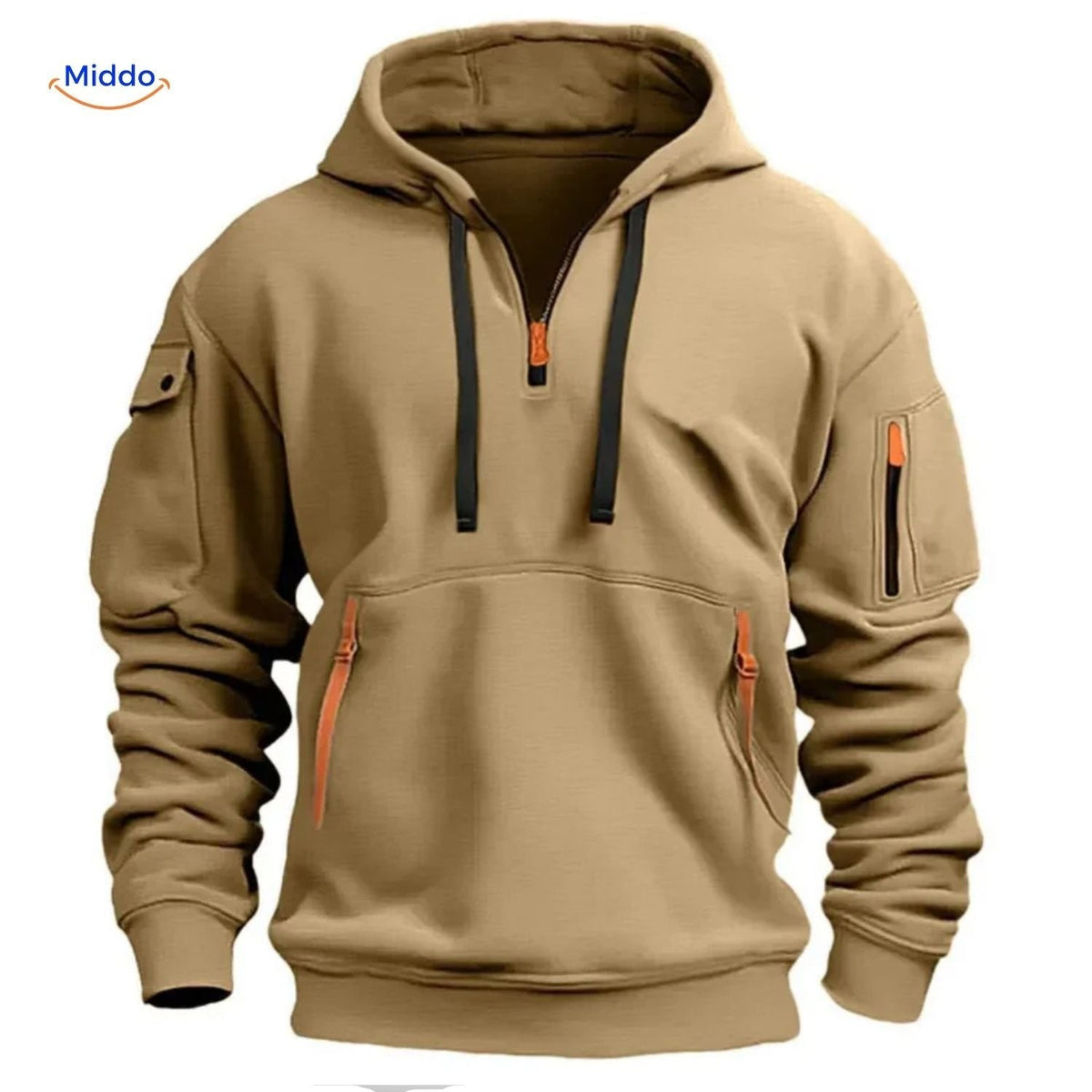 Everyday Zip-Up Hoodie Sweatshirt with Hood & Pockets – Soft Breathable Cotton-Poly Blend for Men – Casual Pullover for Layering All Seasons | Thomler