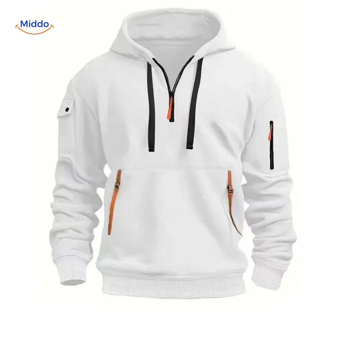 Everyday Zip-Up Hoodie Sweatshirt with Hood & Pockets – Soft Breathable Cotton-Poly Blend for Men – Casual Pullover for Layering All Seasons | Thomler