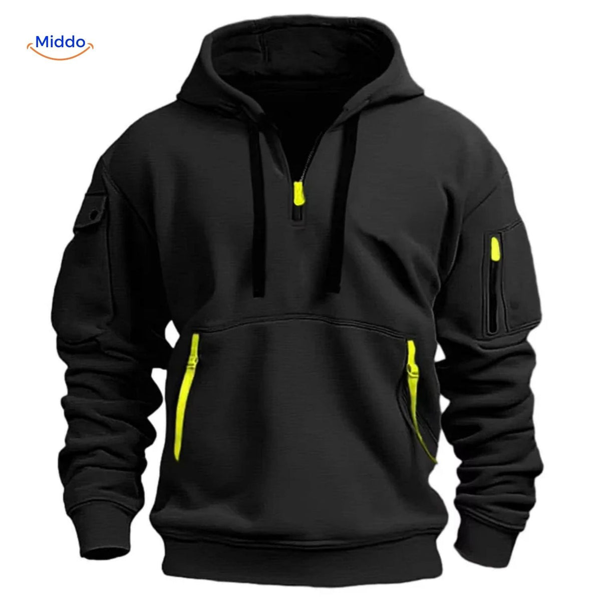 Everyday Zip-Up Hoodie Sweatshirt with Hood & Pockets – Soft Breathable Cotton-Poly Blend for Men – Casual Pullover for Layering All Seasons | Thomler