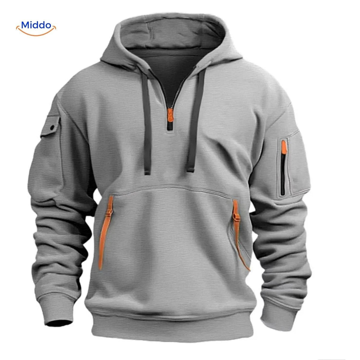Everyday Zip-Up Hoodie Sweatshirt with Hood & Pockets – Soft Breathable Cotton-Poly Blend for Men – Casual Pullover for Layering All Seasons | Thomler