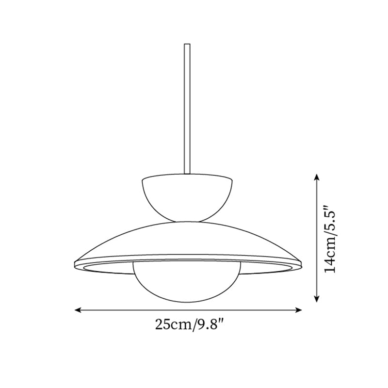 Pendant Light Travertine Glass Shade 9.8 in Modern Dining Room Kitchen Island Hanging Ceiling Lamp | Thomler