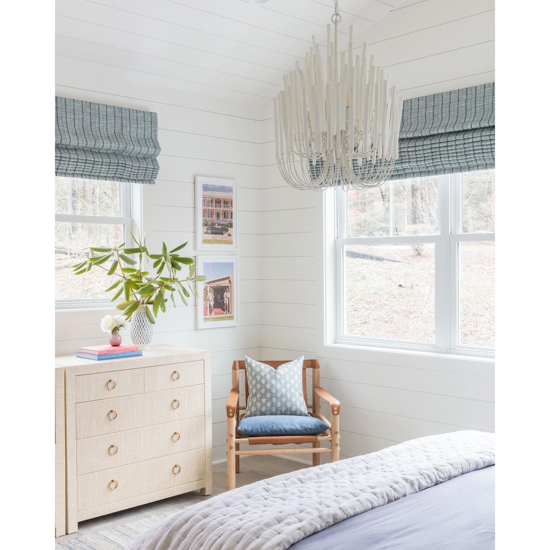 Chandelier Metal 20 in Ivory Modern Dining Room Ceiling Light Decorative Fixture | Thomler