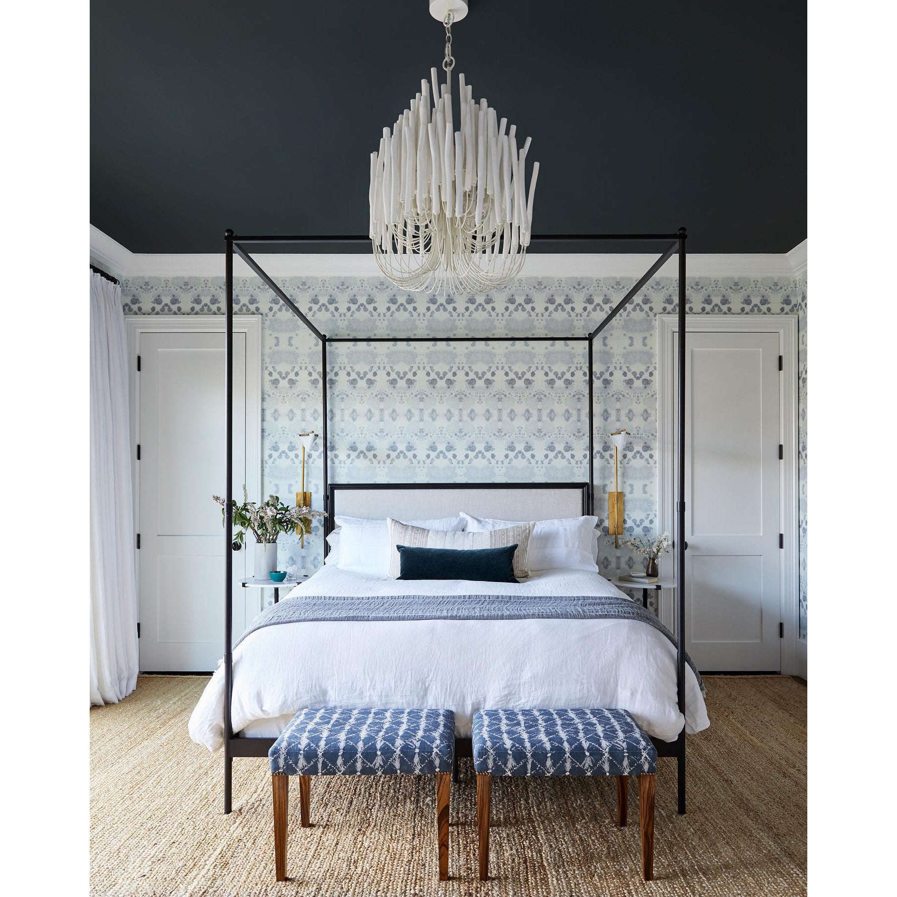Chandelier Metal 20 in Ivory Modern Dining Room Ceiling Light Decorative Fixture | Thomler