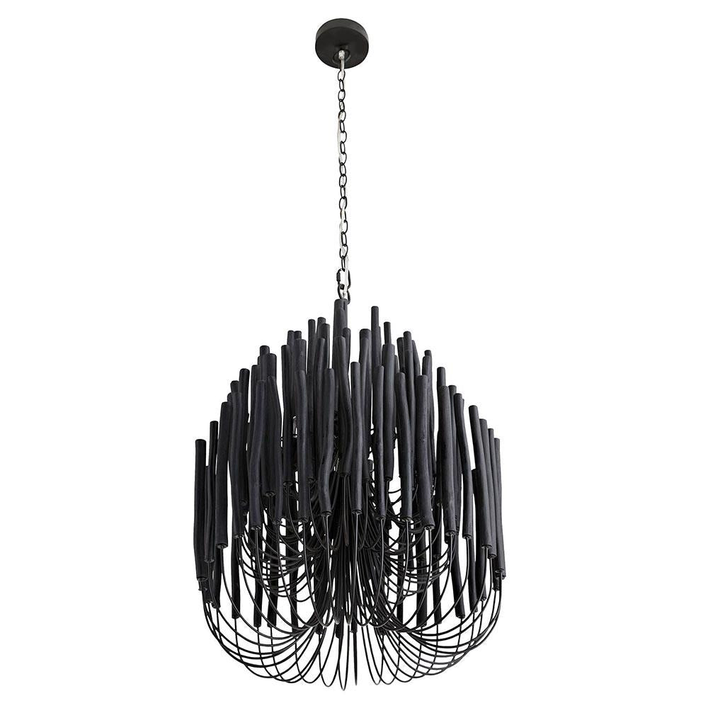 Chandelier Metal 20 in Ivory Modern Dining Room Ceiling Light Decorative Fixture | Thomler