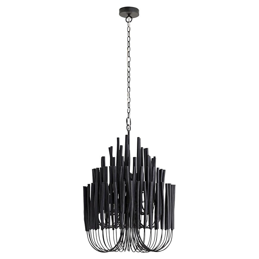 Chandelier Metal 20 in Ivory Modern Dining Room Ceiling Light Decorative Fixture | Thomler