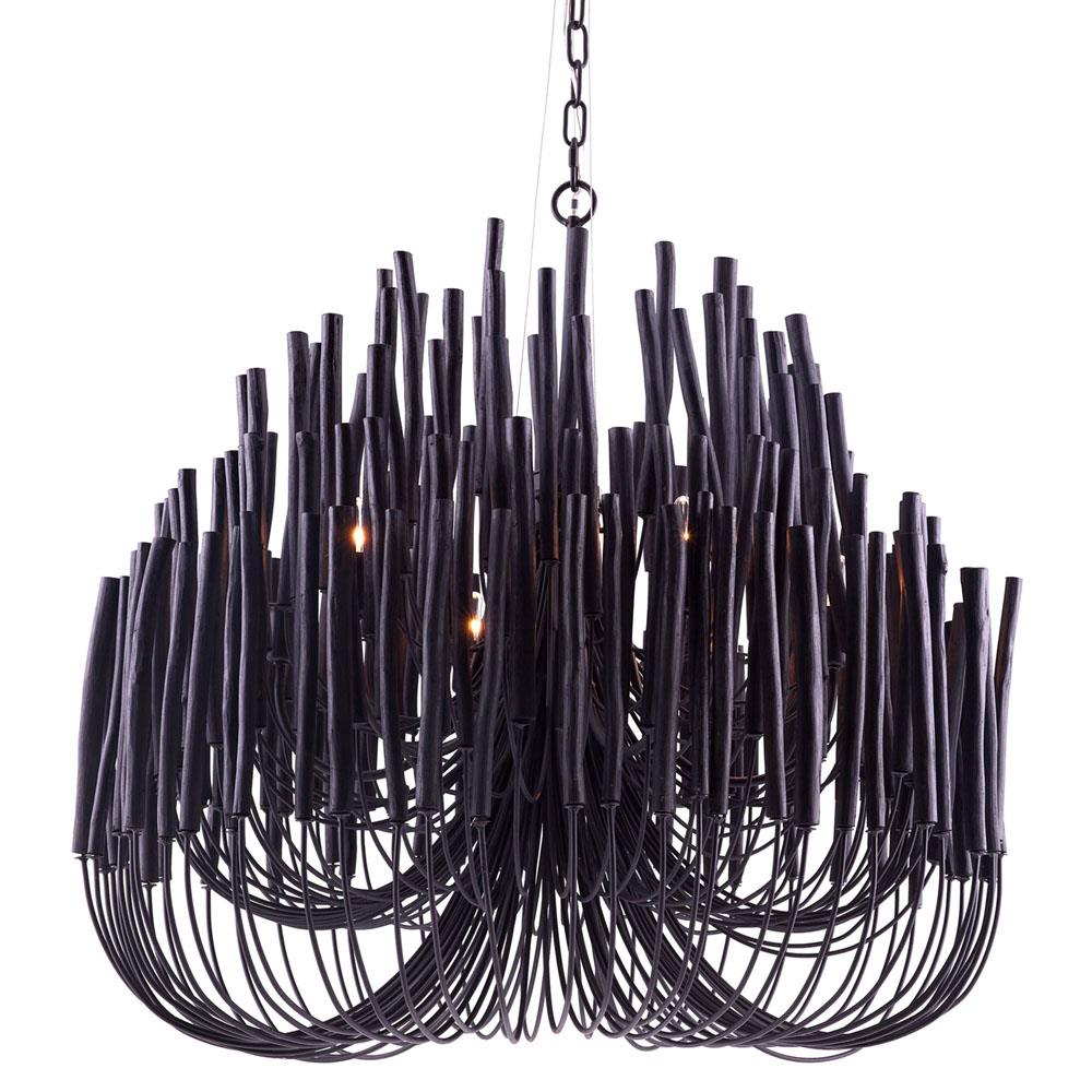 Chandelier Metal 20 in Ivory Modern Dining Room Ceiling Light Decorative Fixture | Thomler