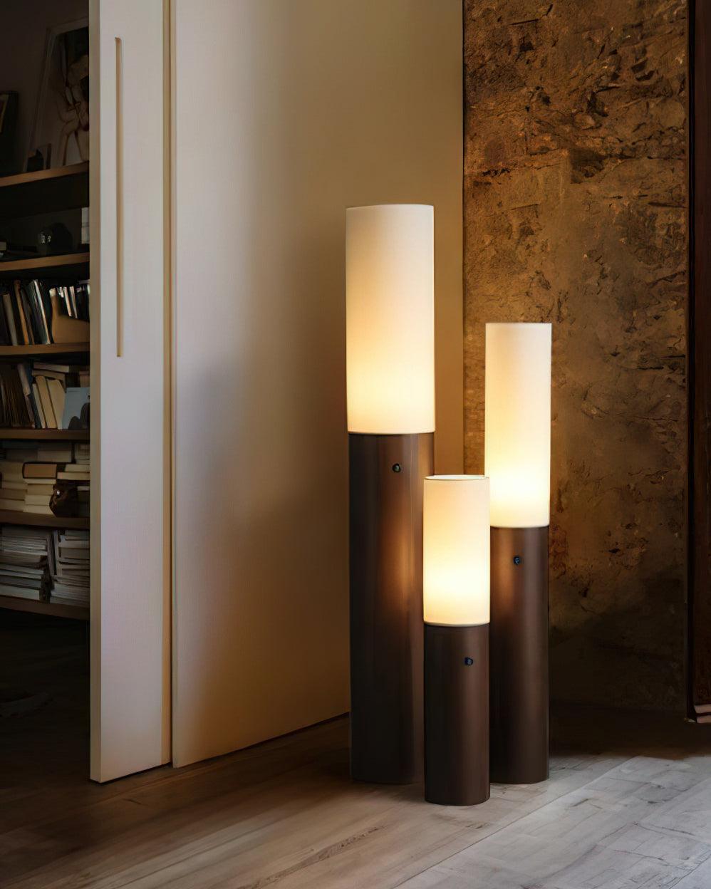 Wooden Standing Lamp 39 Inches Tall with Adjustable LED Light for Bedroom Living Room Reading Nook Slim Profile Modern Corner Lighting | Thomler