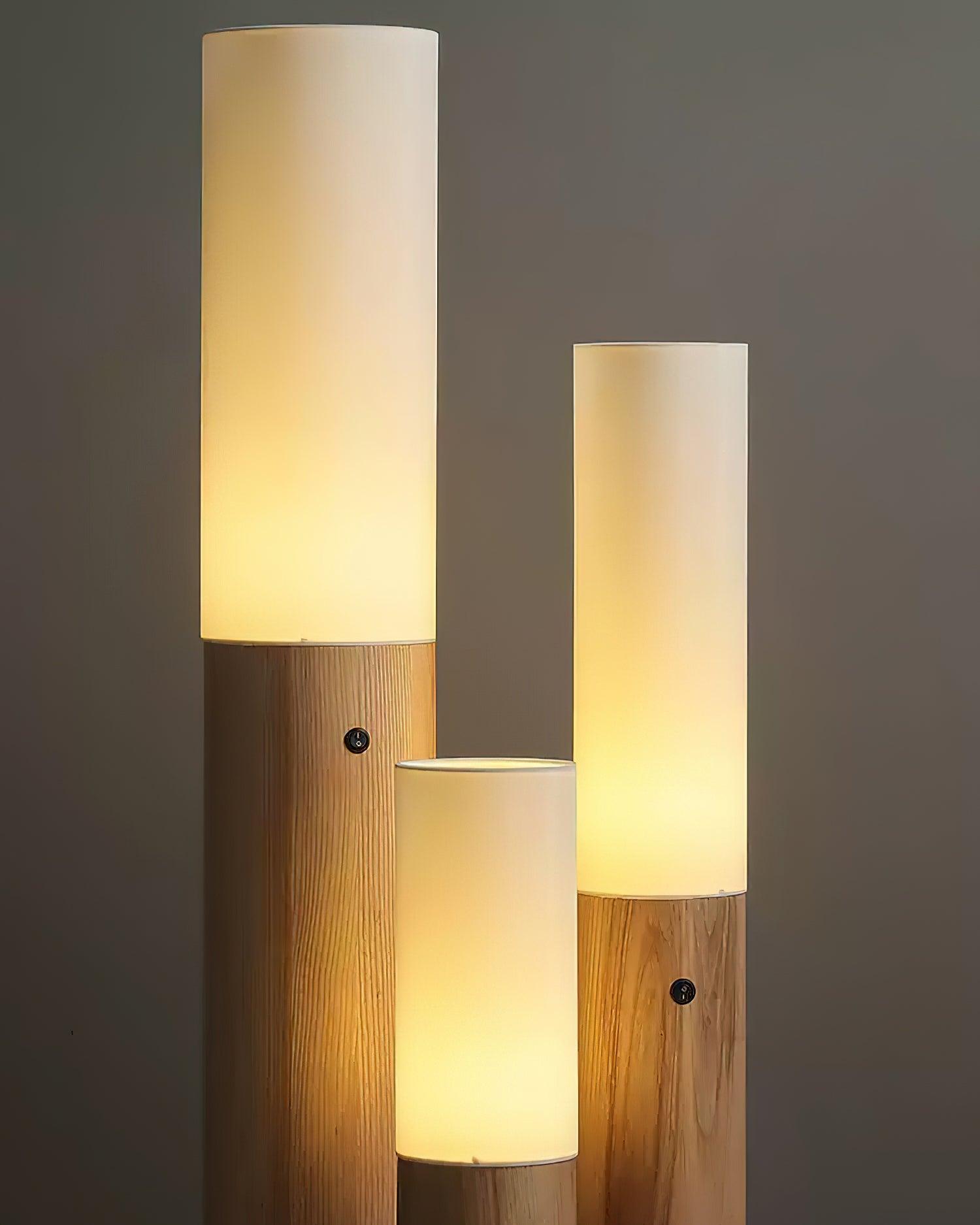 Wooden Standing Lamp 39 Inches Tall with Adjustable LED Light for Bedroom Living Room Reading Nook Slim Profile Modern Corner Lighting | Thomler