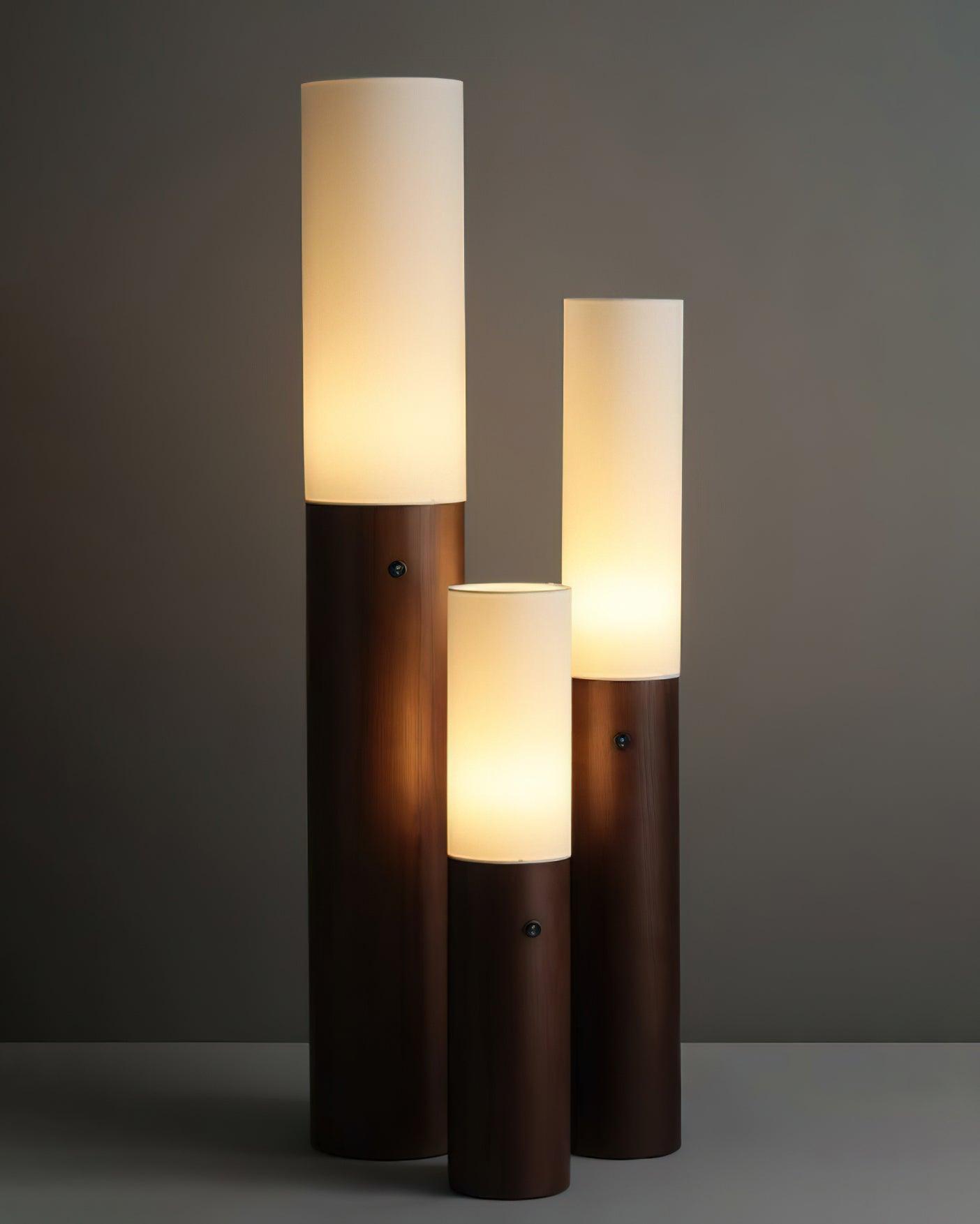 Wooden Standing Lamp 39 Inches Tall with Adjustable LED Light for Bedroom Living Room Reading Nook Slim Profile Modern Corner Lighting | Thomler