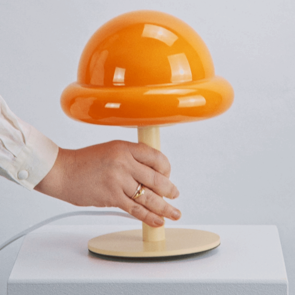 Table Lamp Glass Shade 28.0 cm Mint Or Citrus Bedroom Living Room Mood Lighting Modern Bedside Desk Lamp | Thomler