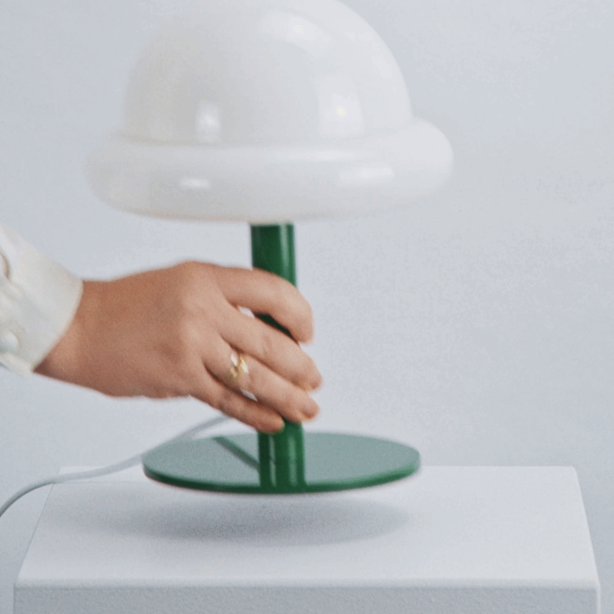 Table Lamp Glass Shade 28.0 cm Mint Or Citrus Bedroom Mood Lighting Modern Accent Light | Thomler