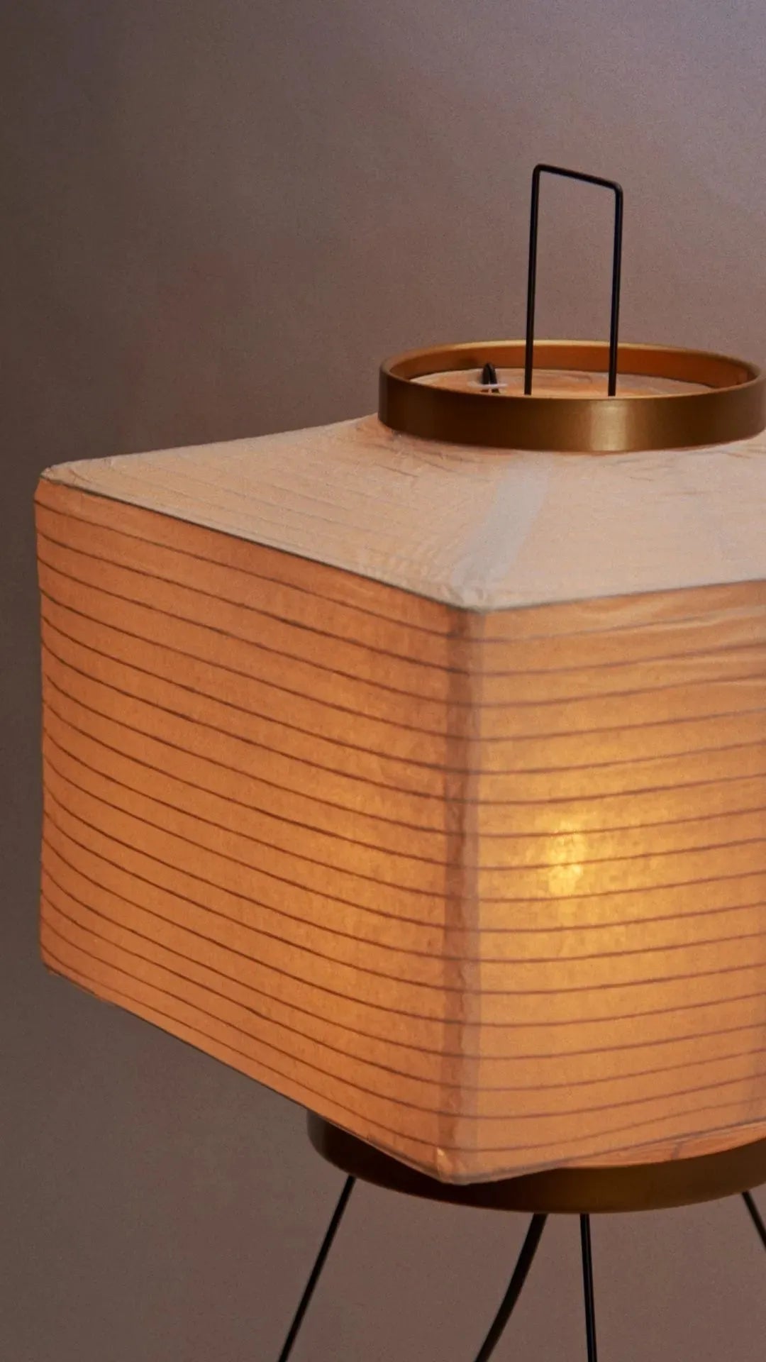 Floor Lamp Rice Paper 60.0 cm White Living Room Japandi Mood Lighting Geometric Japanese Style Accent Light | Thomler