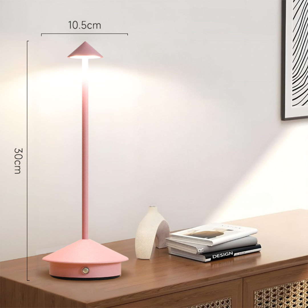 Rechargeable LED Table Lamp with Touch Dimmer for Indoor and Outdoor Use Cordless Battery Powered Desk Light USB Charging Metal Design for B | Thomler