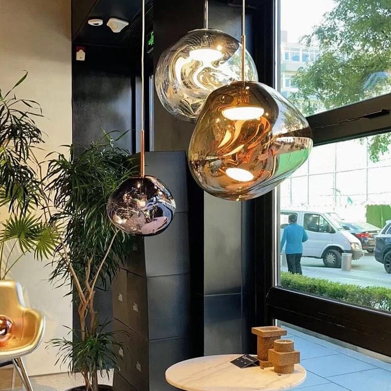 Pendant Light Mirrored Glass Sphere E27 Adjustable Dining Room Kitchen Island Hanging Ceiling Lamp | Thomler