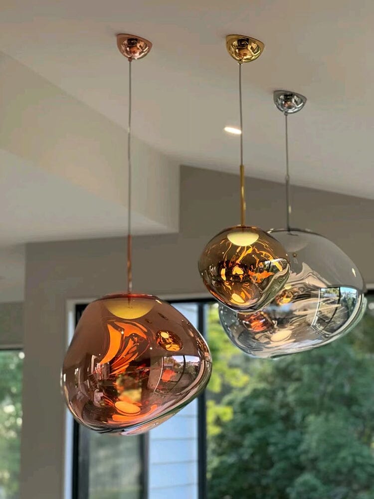 Pendant Light Mirrored Glass Sphere E27 Adjustable Dining Room Kitchen Island Hanging Ceiling Lamp | Thomler