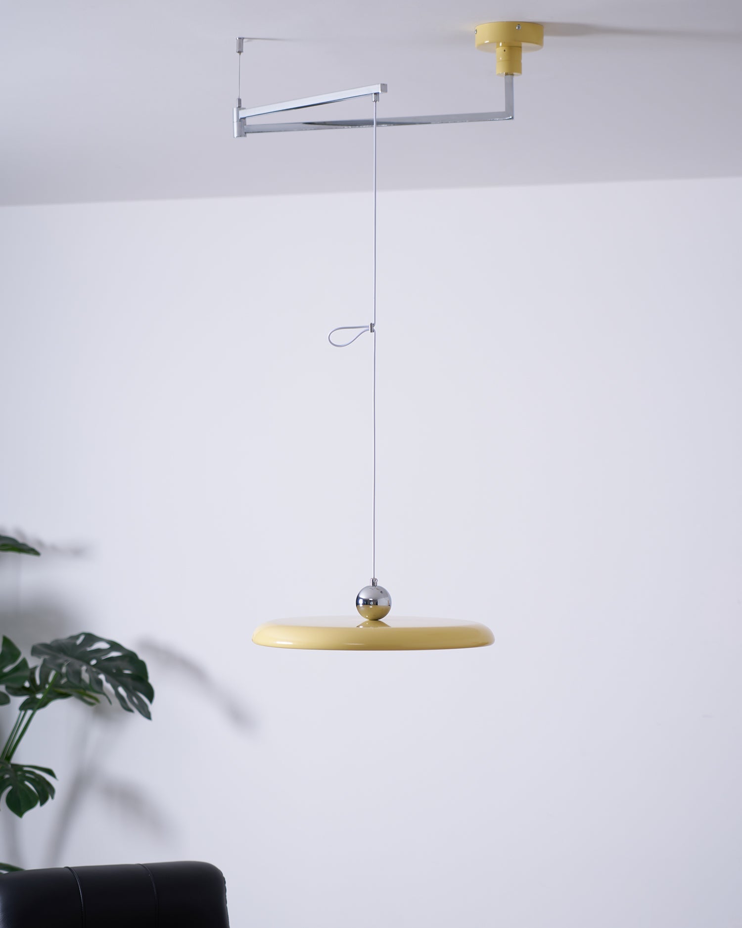 Pendant Light Acrylic 15.7 in Adjustable Yellow Dining Room Kitchen Ceiling Lamp Modern LED Lighting | Thomler