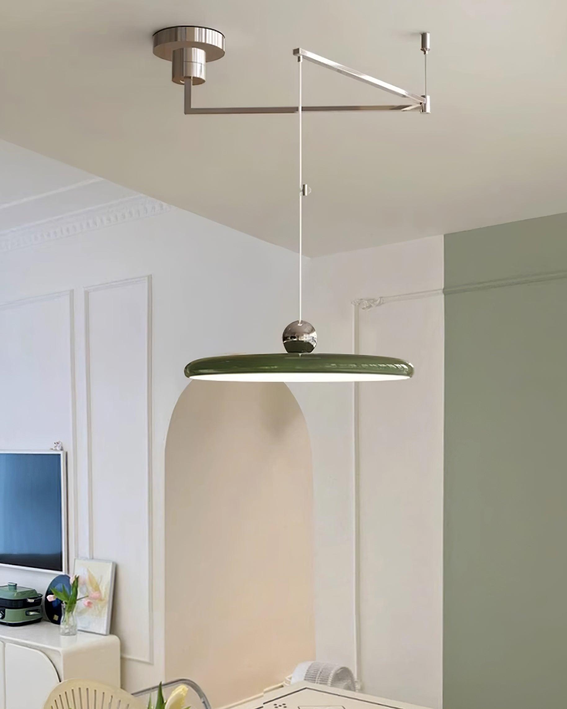 Pendant Light Acrylic 15.7 in Adjustable Yellow Dining Room Kitchen Ceiling Lamp Modern LED Lighting | Thomler