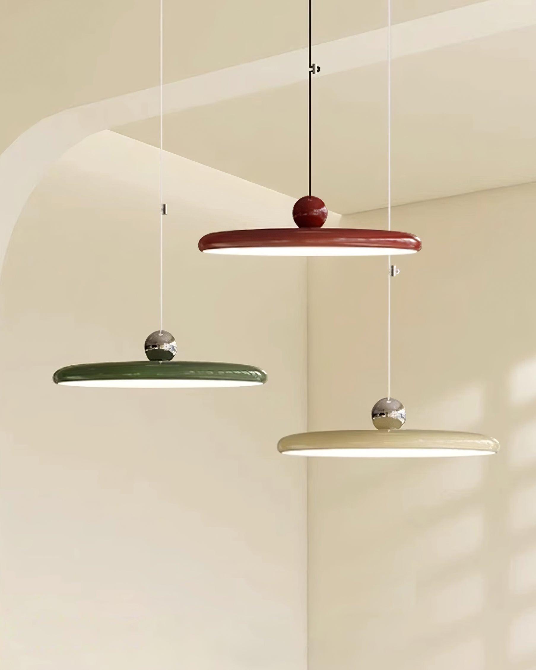 Pendant Light Acrylic 15.7 in Adjustable Yellow Dining Room Kitchen Ceiling Lamp Modern LED Lighting | Thomler