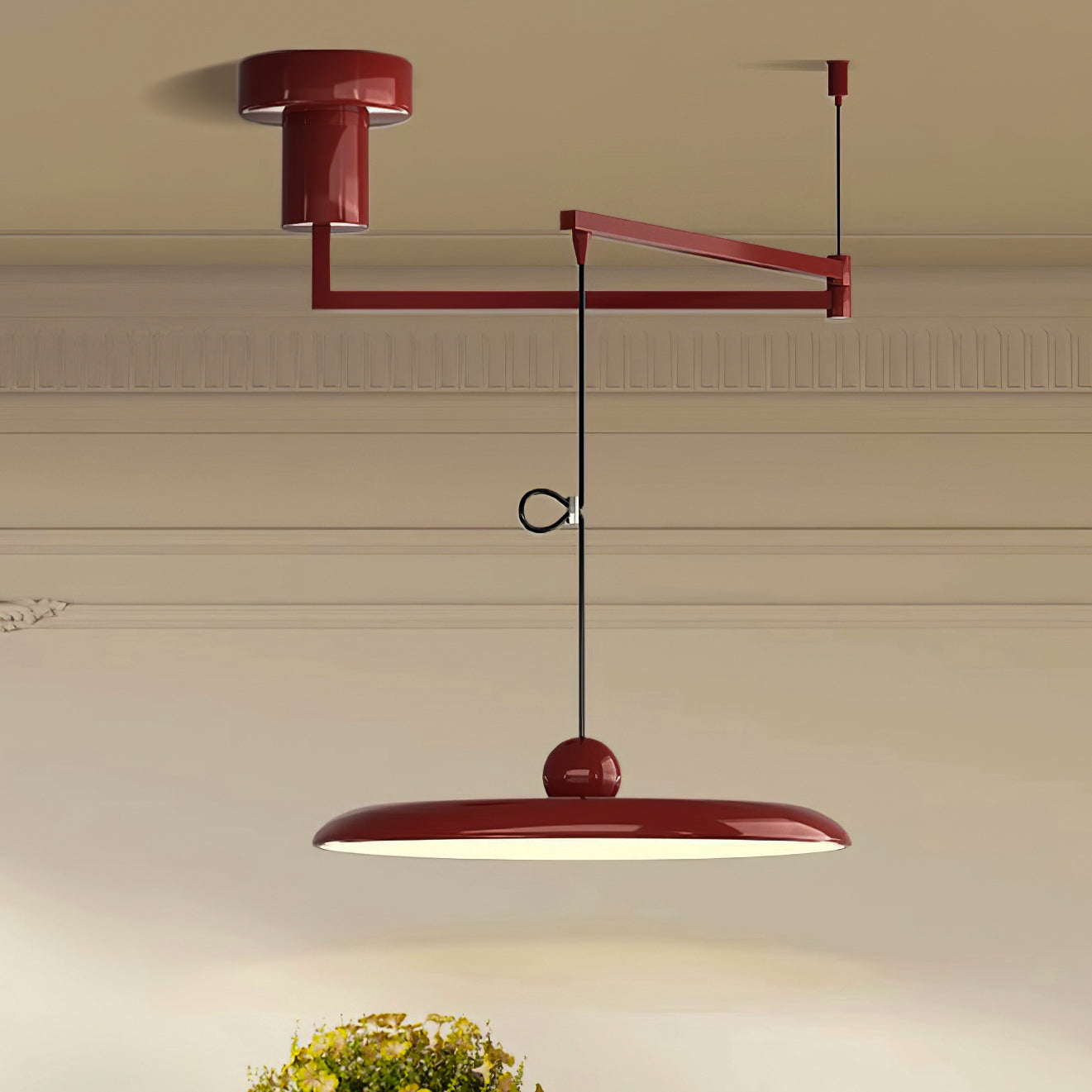 Pendant Light Acrylic 15.7 in Adjustable Yellow Dining Room Kitchen Ceiling Lamp Modern LED Lighting | Thomler