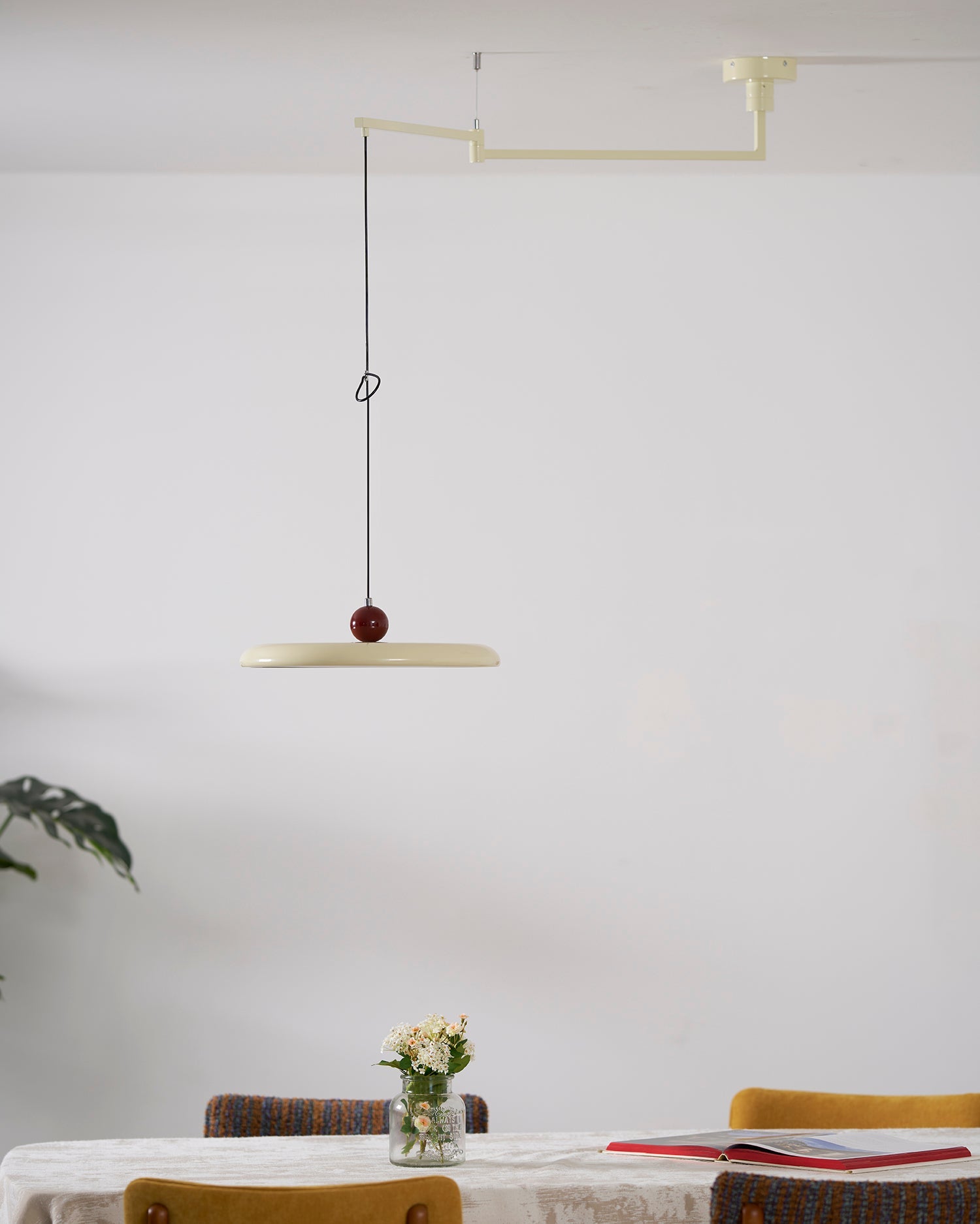 Pendant Light Acrylic 15.7 in Adjustable Yellow Dining Room Kitchen Ceiling Lamp Modern LED Lighting | Thomler