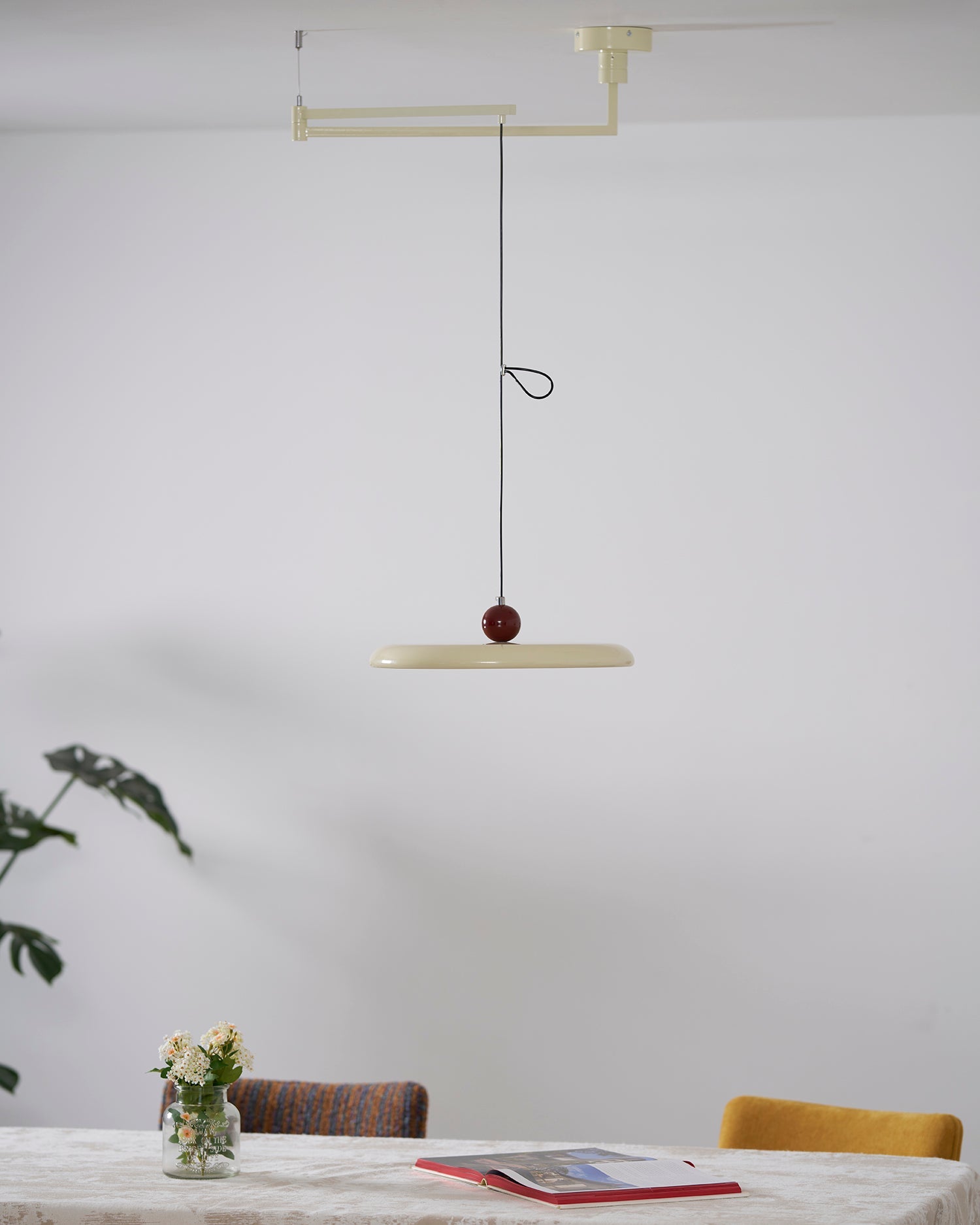 Pendant Light Acrylic 15.7 in Adjustable Yellow Dining Room Kitchen Ceiling Lamp Modern LED Lighting | Thomler