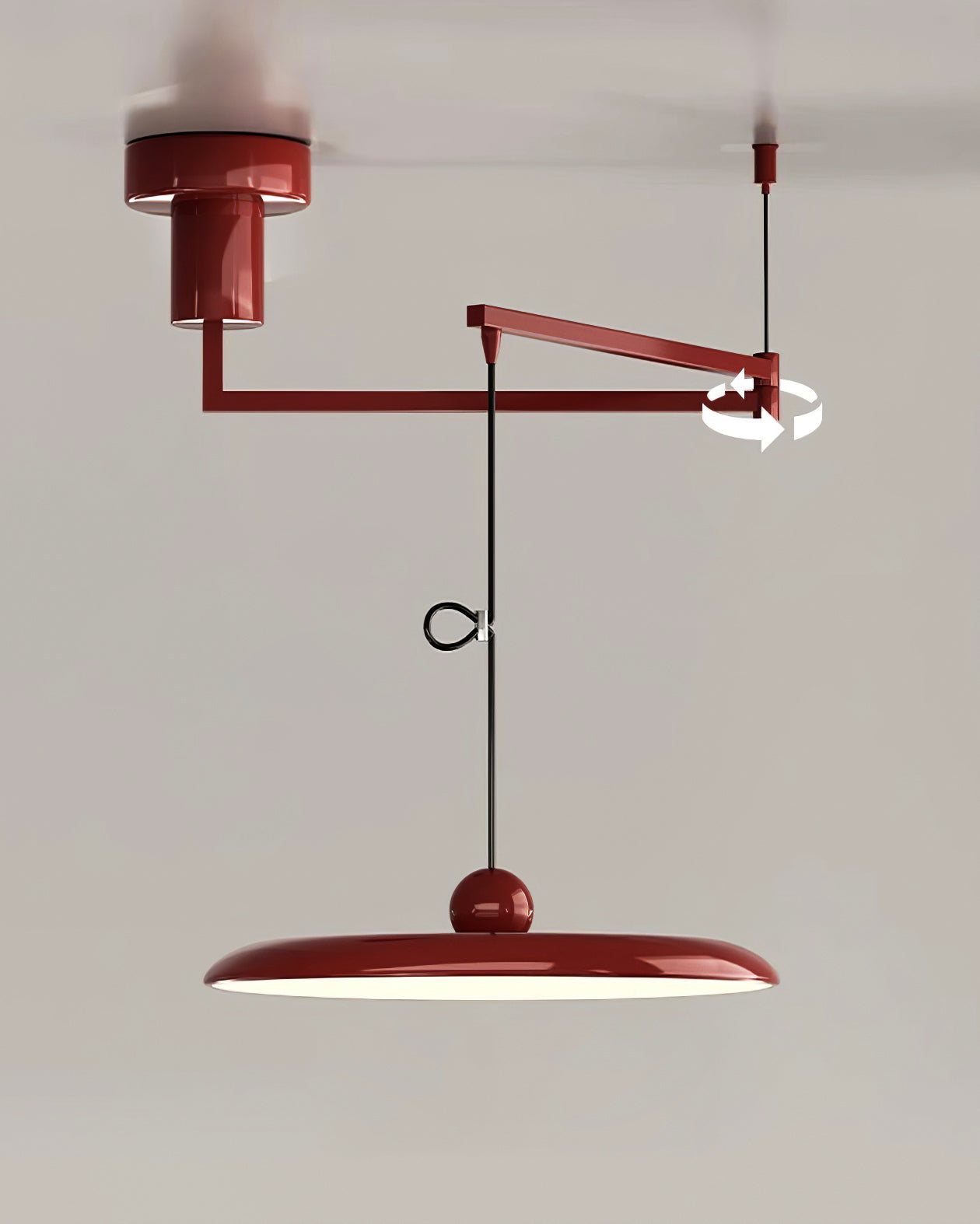 Pendant Light Acrylic 15.7 in Adjustable Yellow Dining Room Kitchen Ceiling Lamp Modern LED Lighting | Thomler